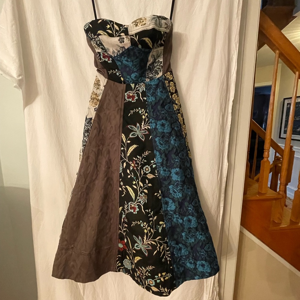 Gorgeous Strapless Patchwork Dress from Anthropologie.